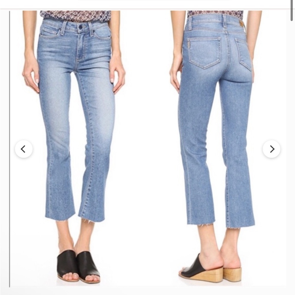Paige Denim Colette Crop Flare - in Medium Baybreak Wash - 27